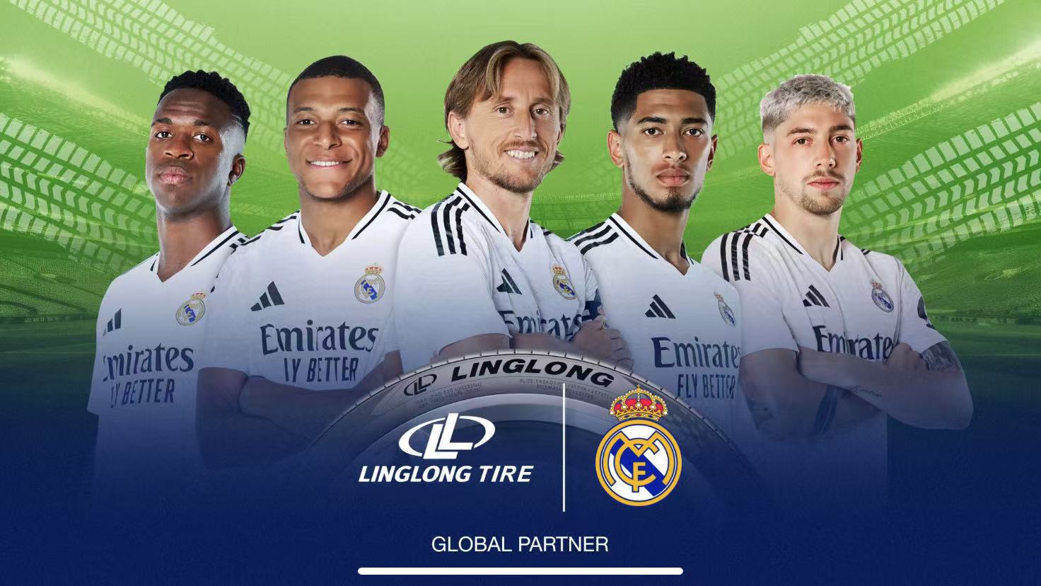 Éiríonn Tíre Linglong go hoifigiúil mar chomhpháirtí domhanda Real Madrid